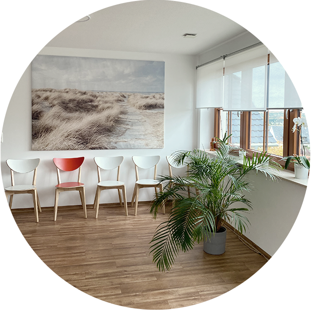 Der Wartebereich meiner psychotherapeutischen Praxis